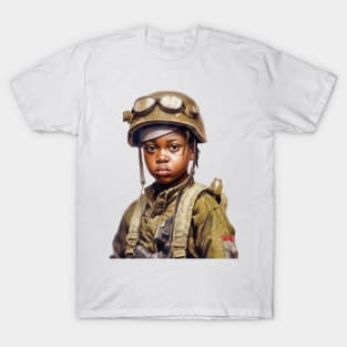 Military Minded Street Soldier Urban Warrior Black Boy T-Shirt